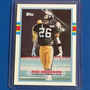 Rod Woodson #323 [Rookie] 1989 Topps Football Trading Card